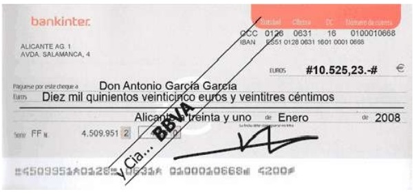cheque cruzado especial